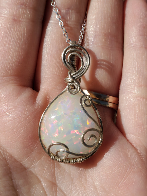 0238 Wire-Wrapped Ethiopian Opal