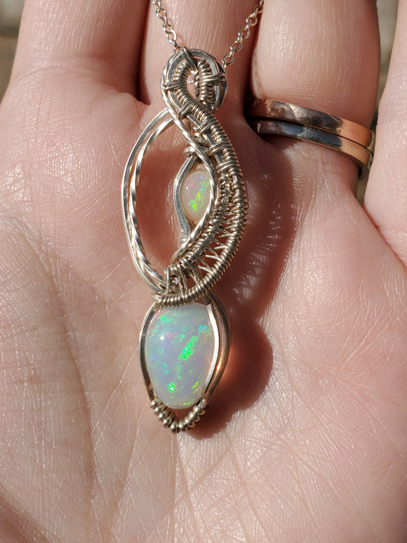 0380 Wire-Wrapped Ethiopian Opal