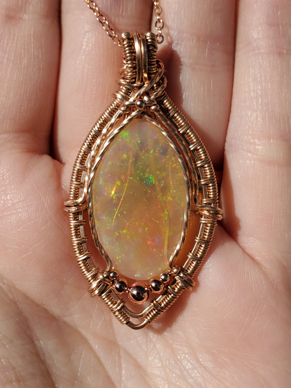 0362 Wire-Wrapped Ethiopian Opal