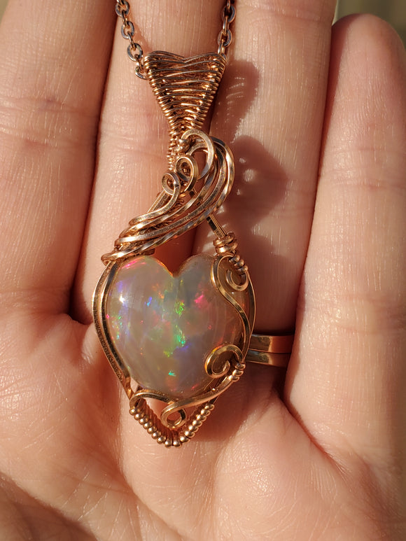 0309 Wire-Wrapped Ethiopian Opal