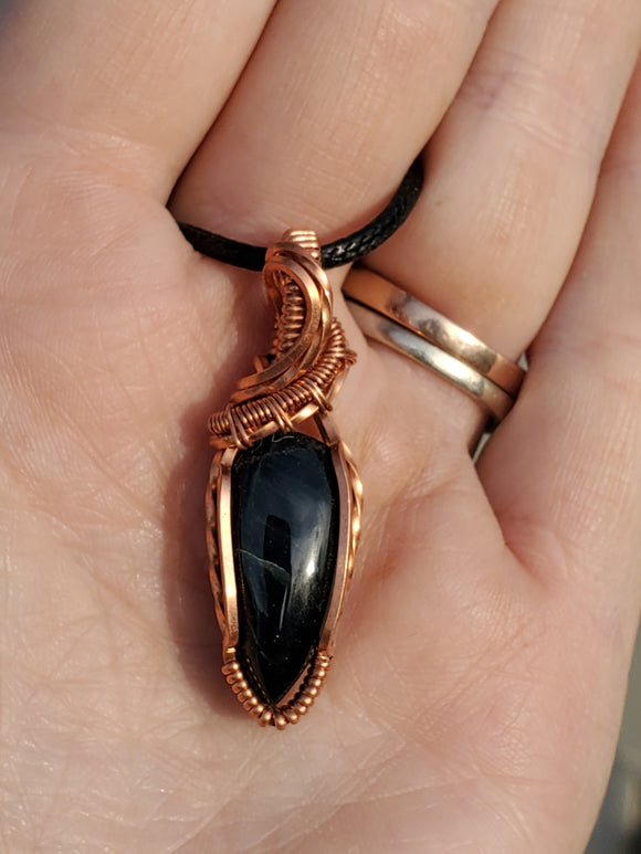 C0134 Wire-Wrapped Blue Tiger Eye