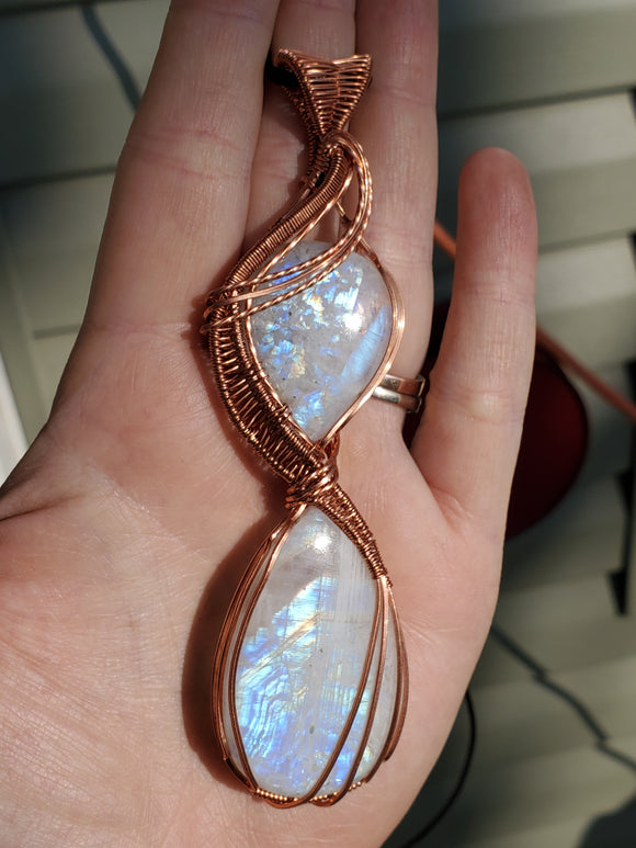 C0016 Wire-Wrapped Double Moonstone