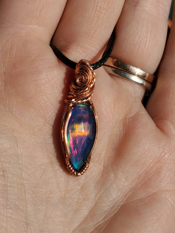 C0015 Wire-Wrapped Aurora Opal