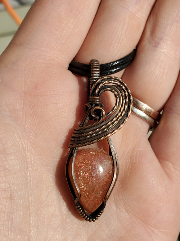 0074 Wire-Wrapped Sunstone
