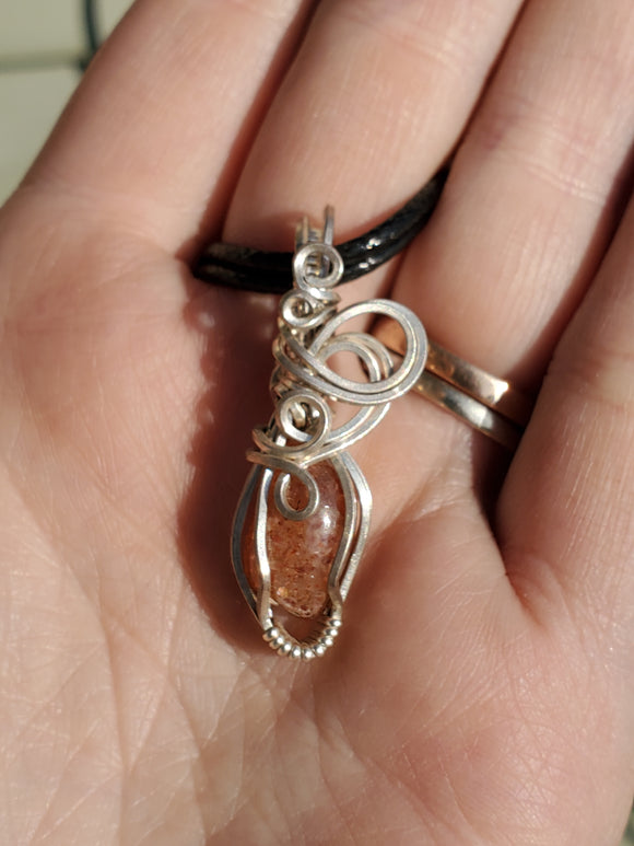 0138 Wire-Wrapped Sunstone